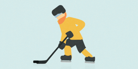 Animated image of a hockey player
